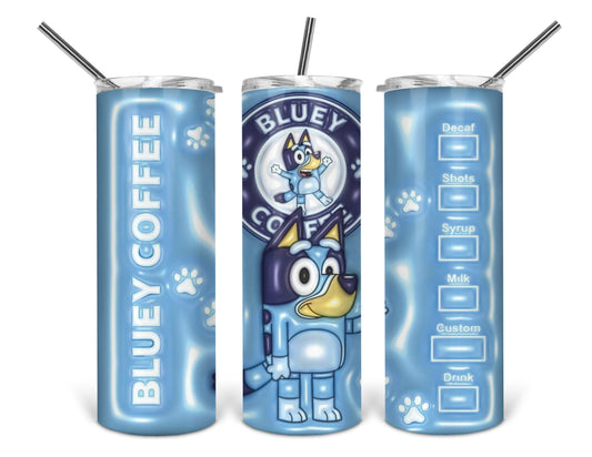 blue dog 3d tumbler wrap .bnb