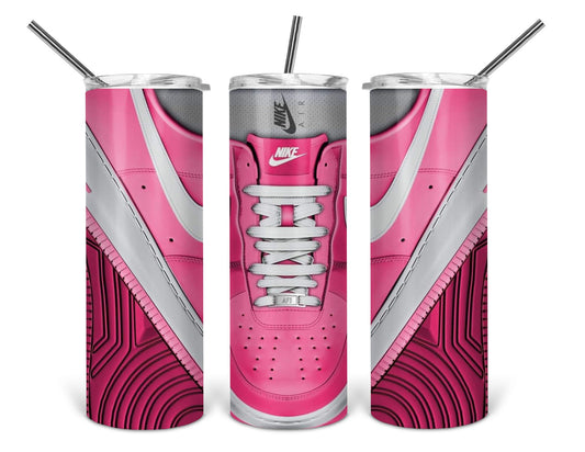 pink sneaker tumbler wrap .bnb