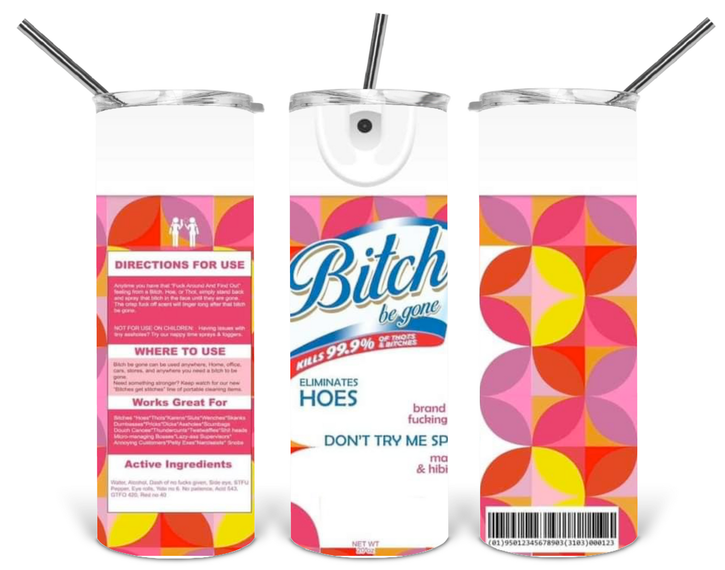 bitch be gone pink tumbler .bnb