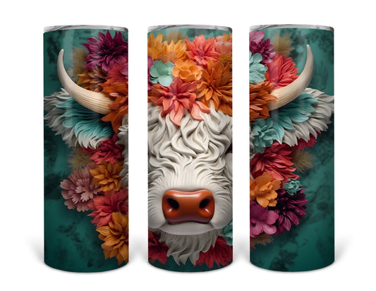 3D highland cow 1 tumbler .bnb