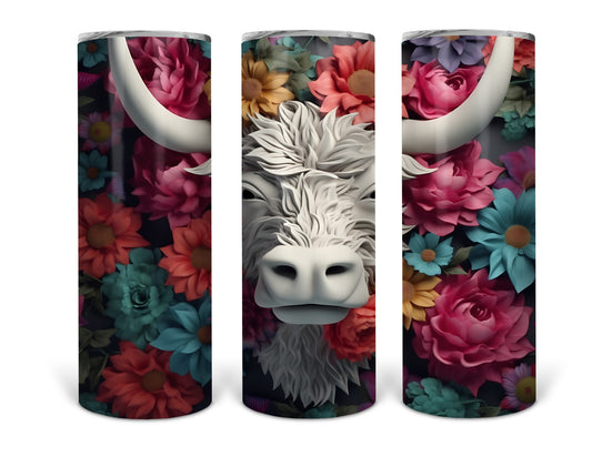 3D highland cow tumbler 3 .bnb