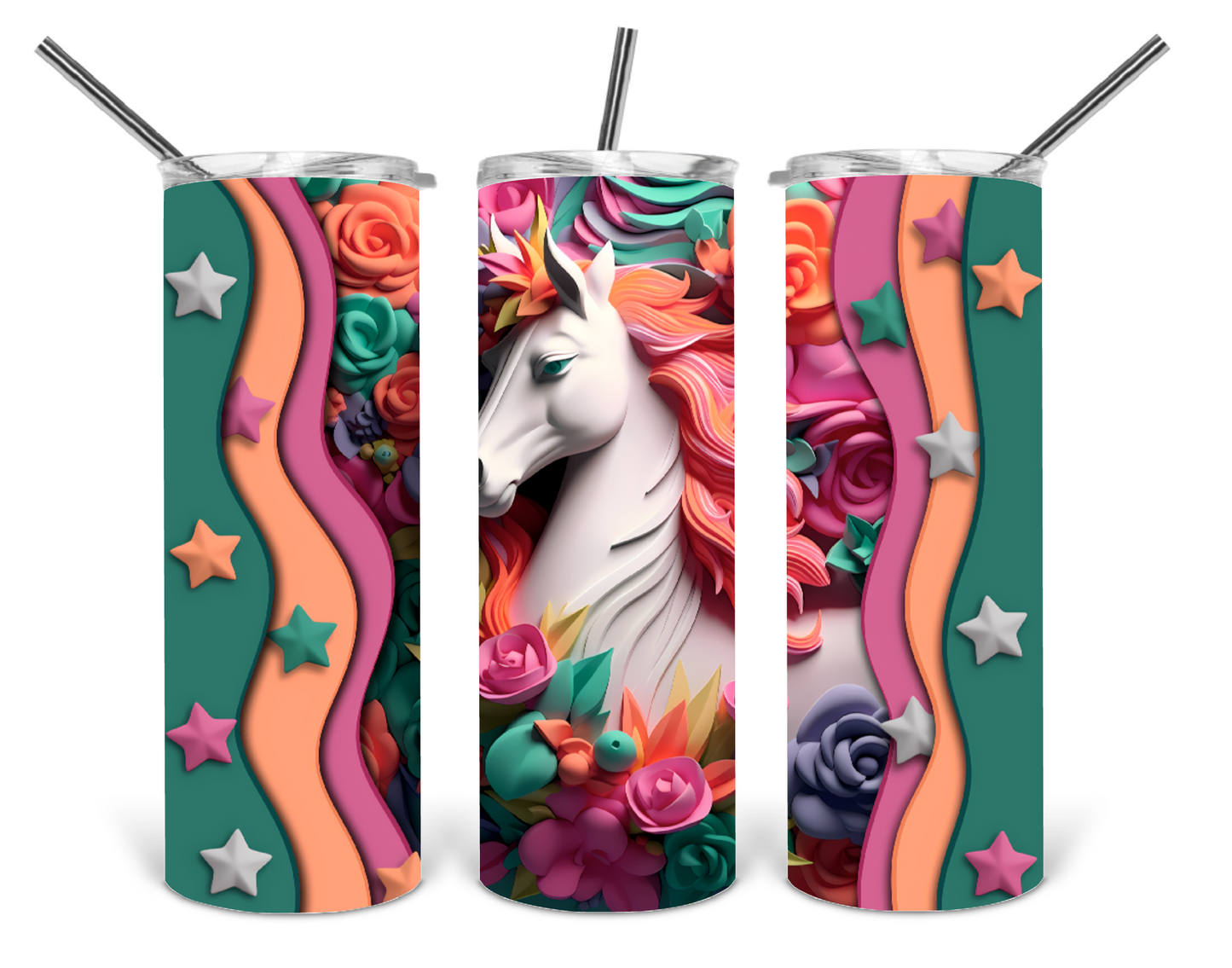 3d floral horse .tld