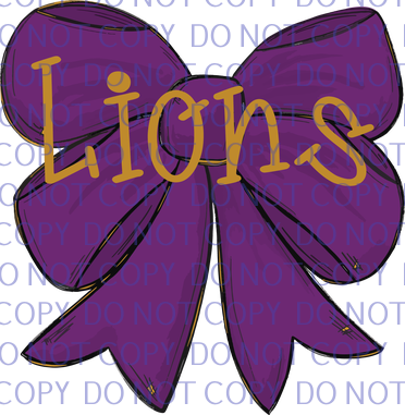 lions coquette bow purple .bnb