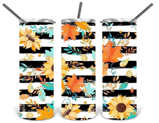 fall leaves 20 oz tumbler print .bnb