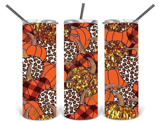 pumpkin pattern 20 oz tumbler print .bnb