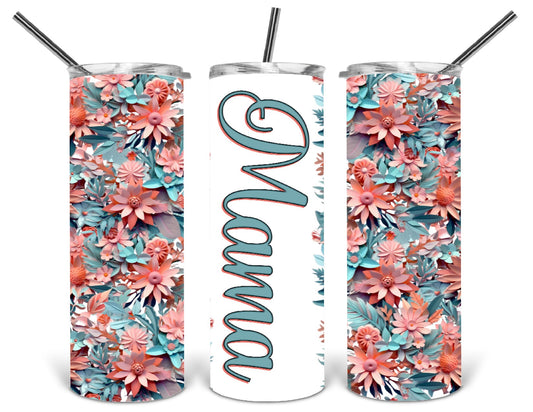 mama floral tumbler .tld23