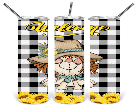 welcome scarecrow 20 oz tumbler print .bnb