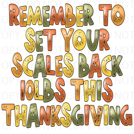 set your scales back .wcd