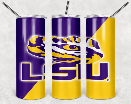 purple and gold sports tumbler .bnb