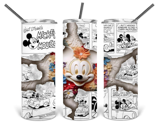 3d black and white mouse tumbler .bnb