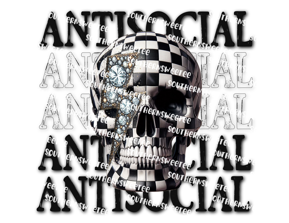 antisocial checkered skull .bnb