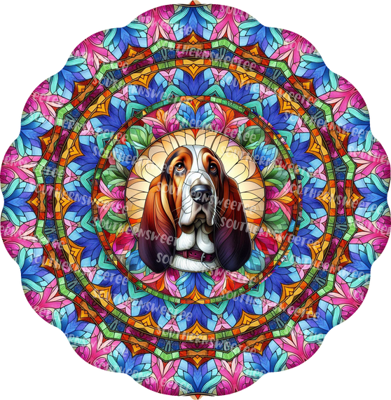 Bassett hound wind spinner .bnb