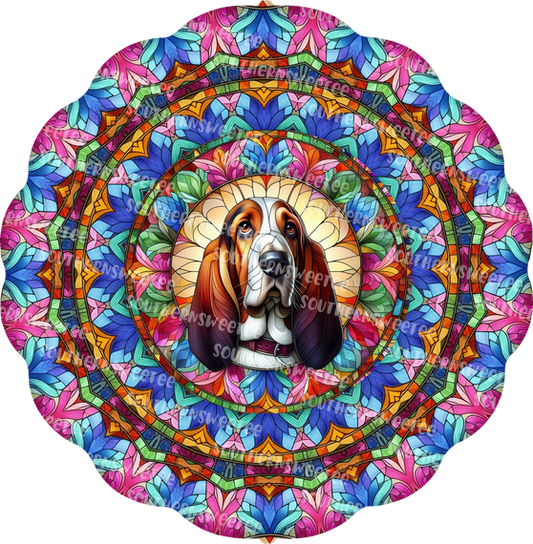 Bassett hound wind spinner .bnb