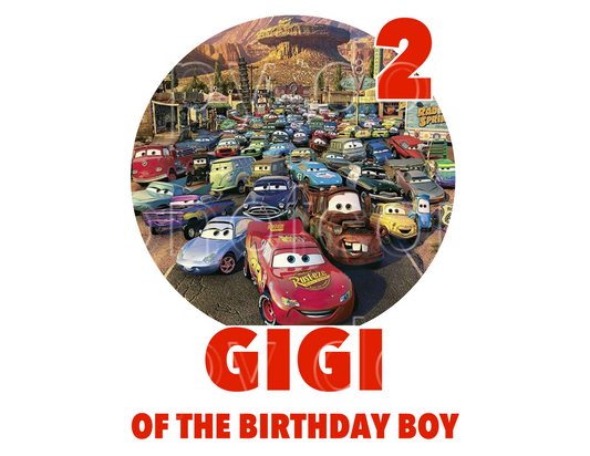 cars Gigi birthday boy .bnb