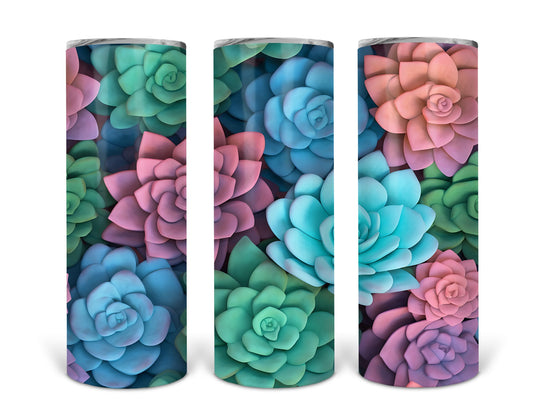 3D succulent 2 tumbler .bnb