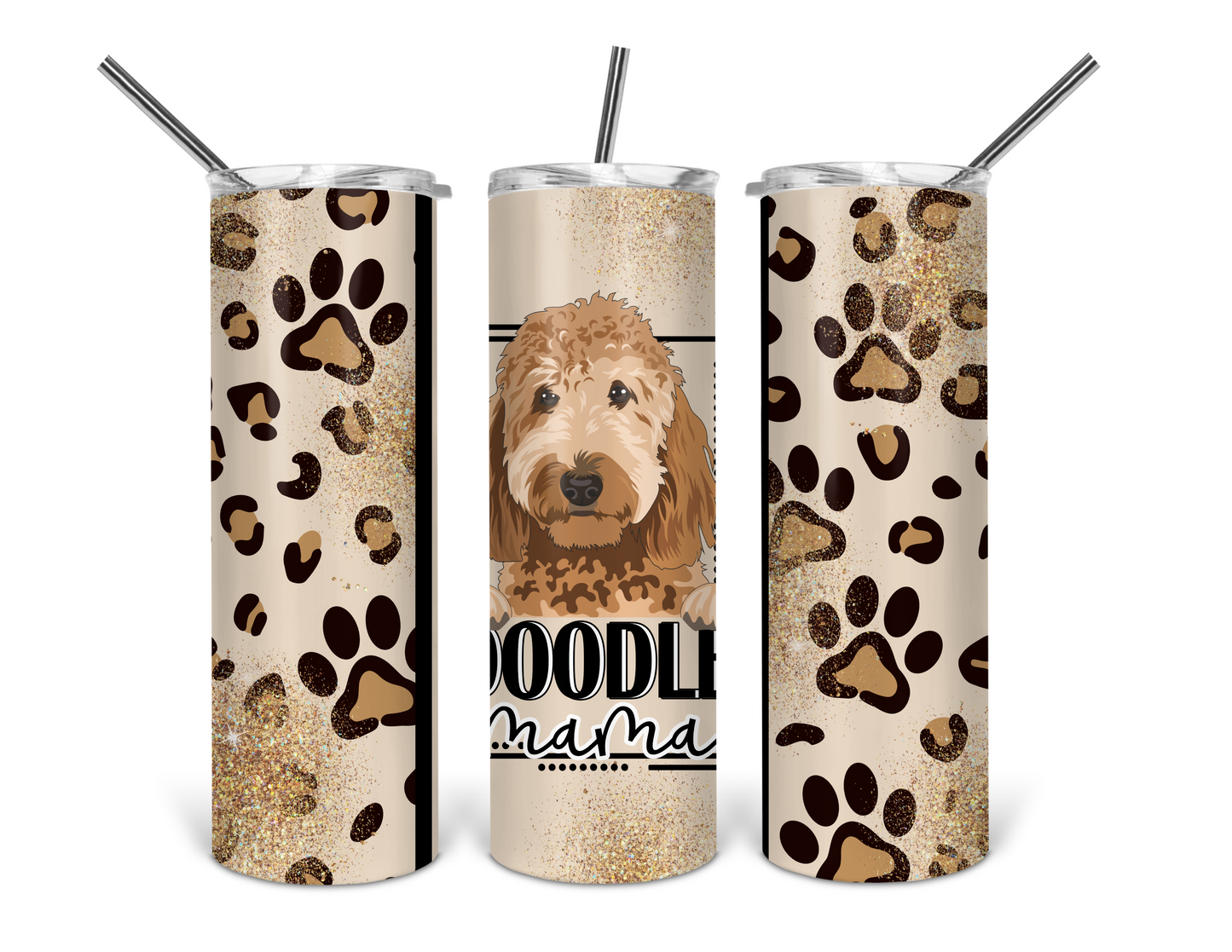 doodle mama paw print tumbler .bnb