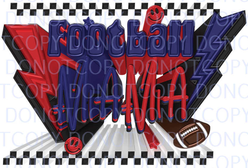 football mama red and blue extruded .bnb