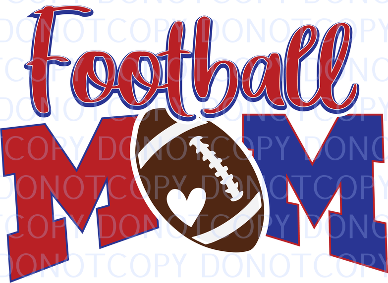 football mom royal blue and red .bnb