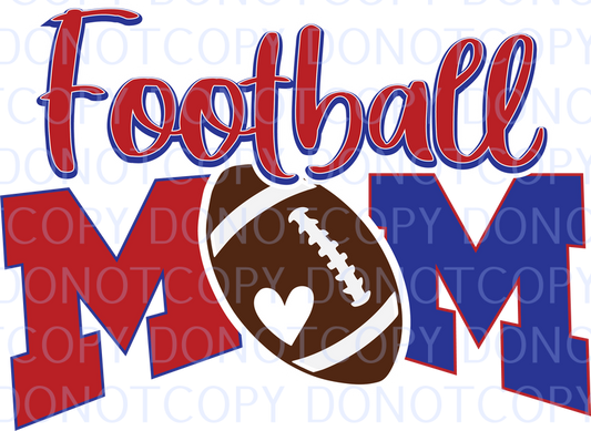 football mom royal blue and red .bnb