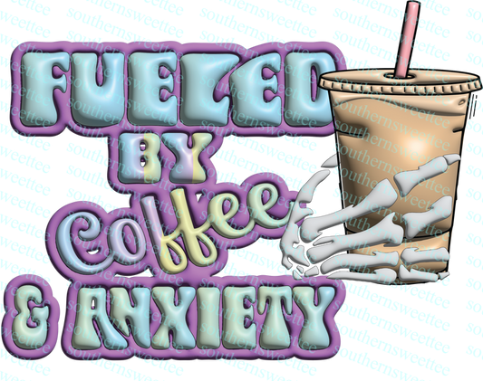 fueled by coffee and anxiety 3D .bnb