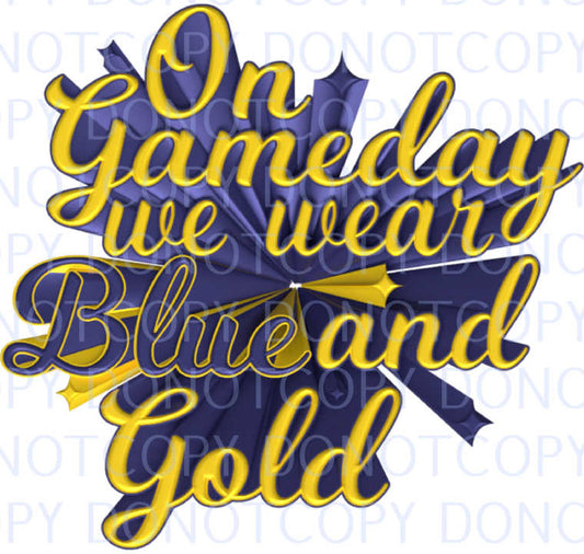 gameday blue and gold .bnb