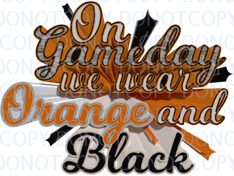 gameday orange and black extruded .bnb