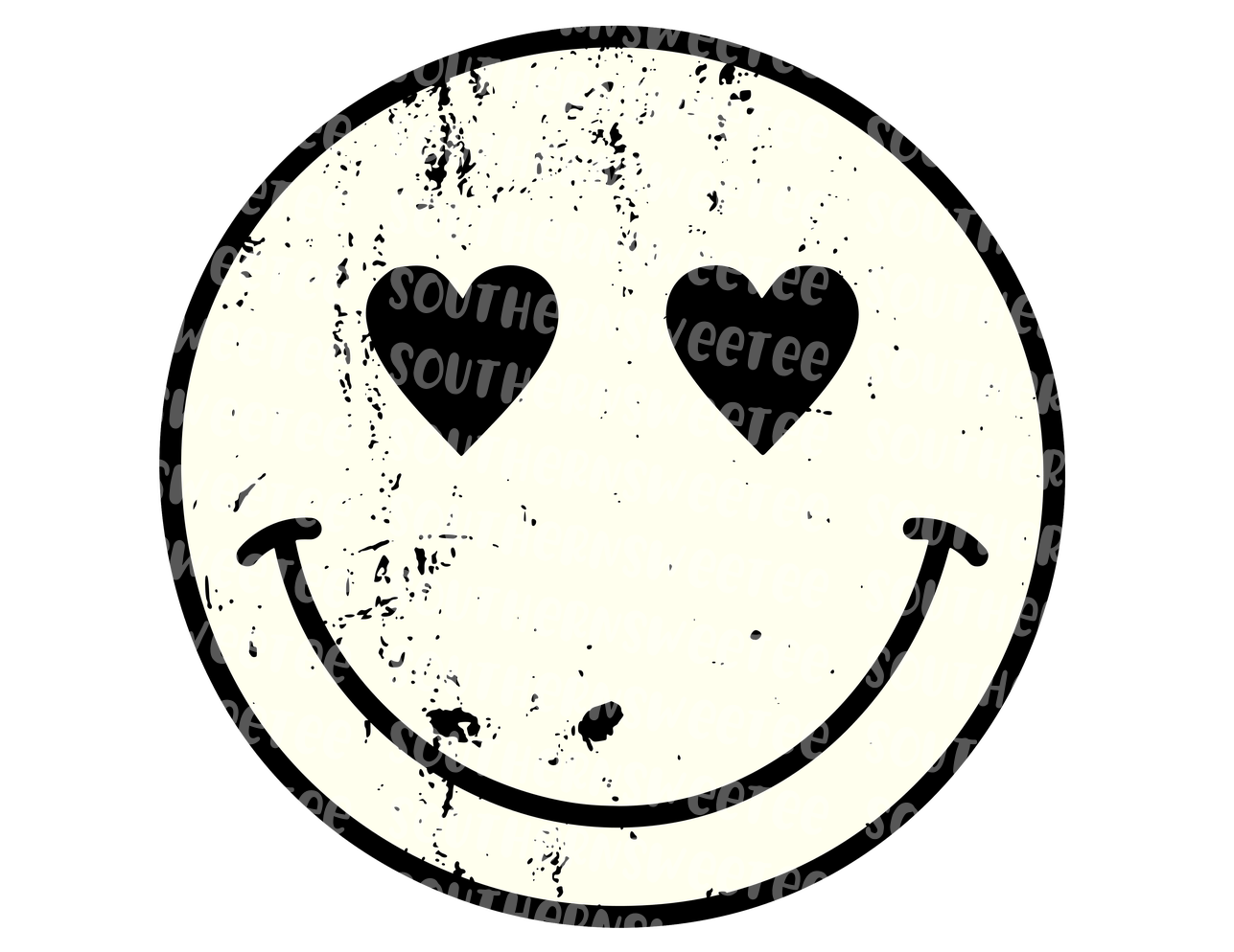 grunge smiley heart eyes .bnb