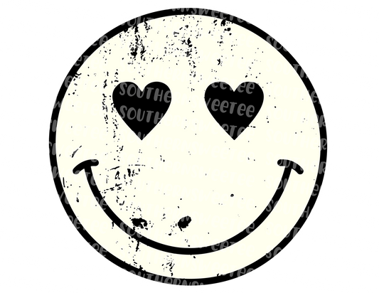 grunge smiley heart eyes .bnb