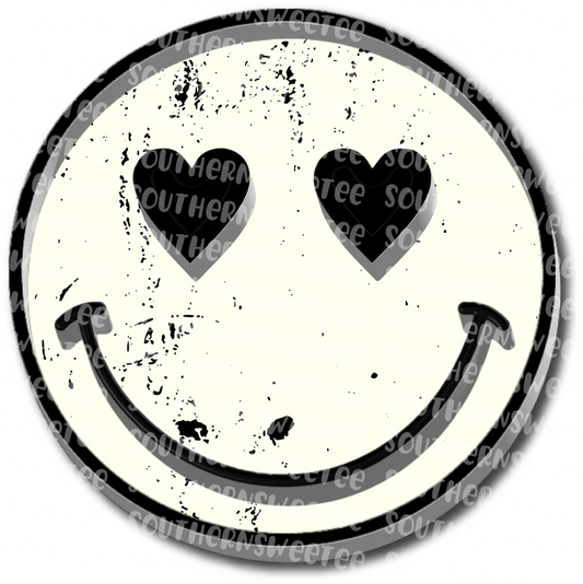 grunge smiley heart eyes extruded .bnb