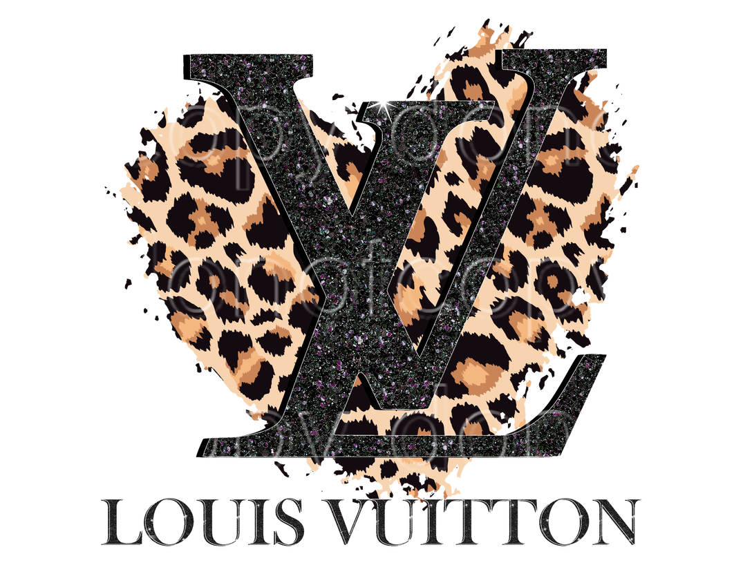 brand logo black glitter with leopard .bnb