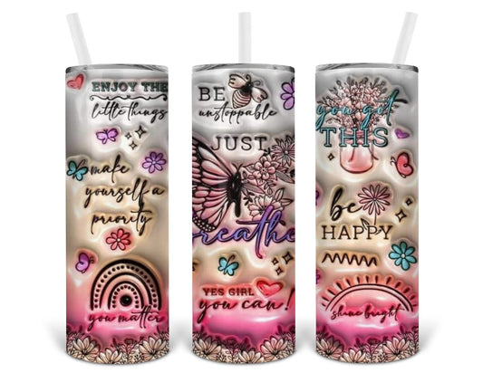 positive affirmations butterfly tumbler .fdg