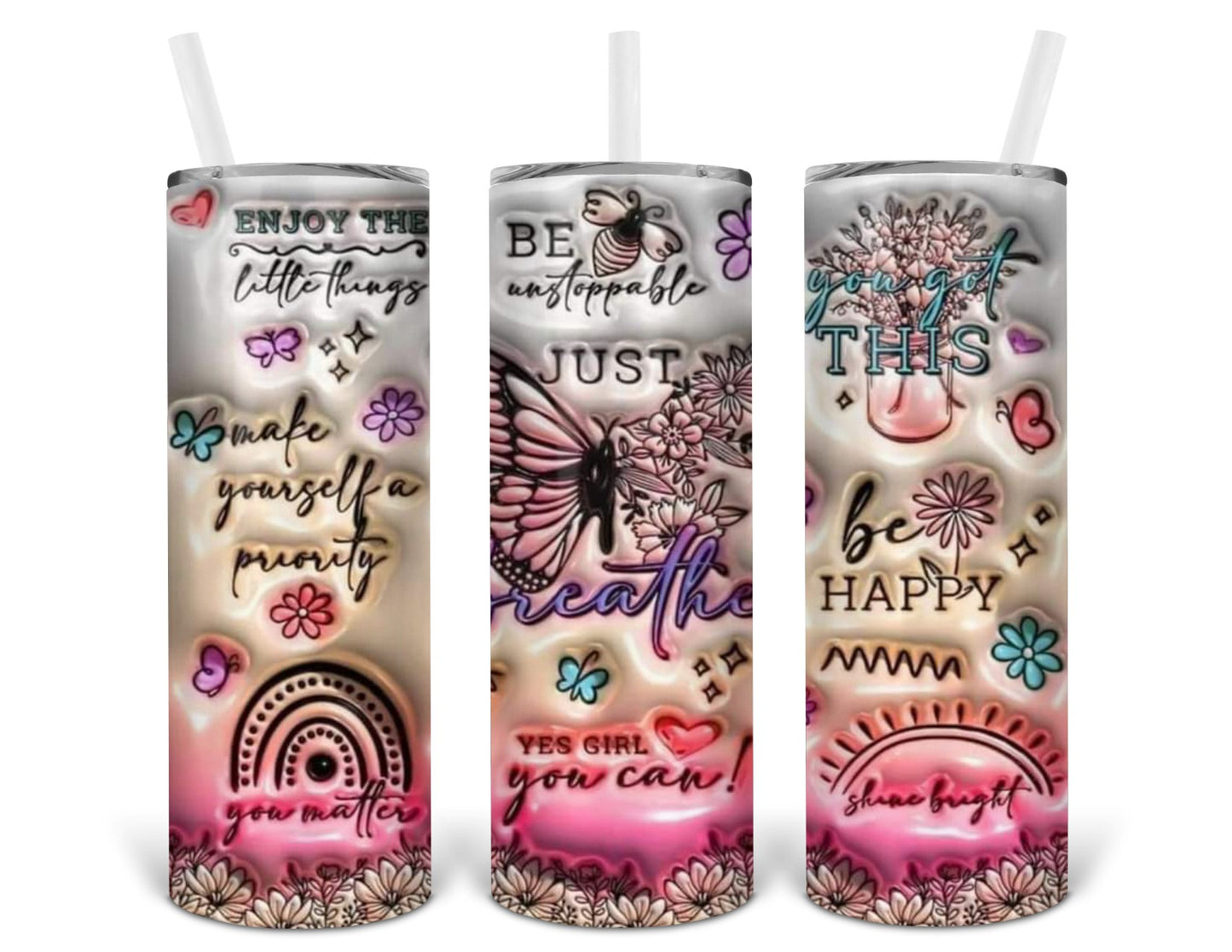 positive affirmations butterfly tumbler .fdg