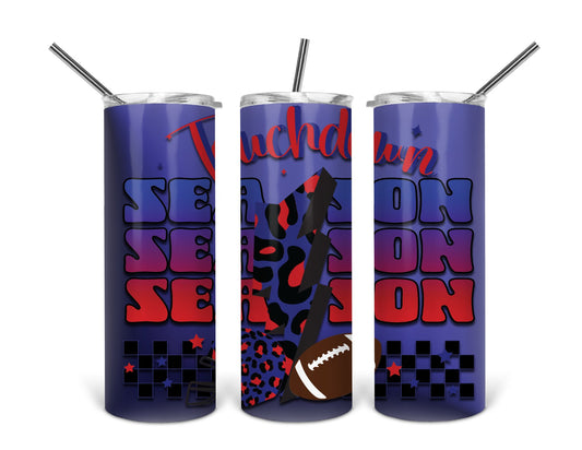 touchdown season blue and red tumbler .bnb