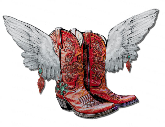 wings and boots red .bnb