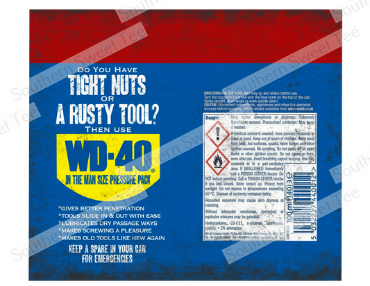 WD tight nuts and rusty tool non tapered .glg