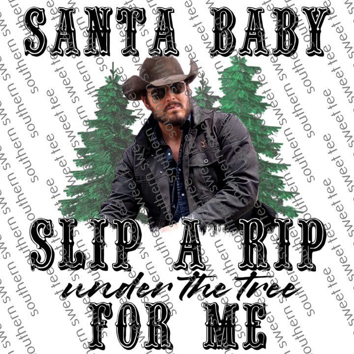Santa baby slip a cowboy .imys