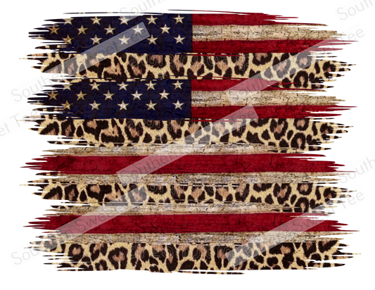 american flag leopard.bnb