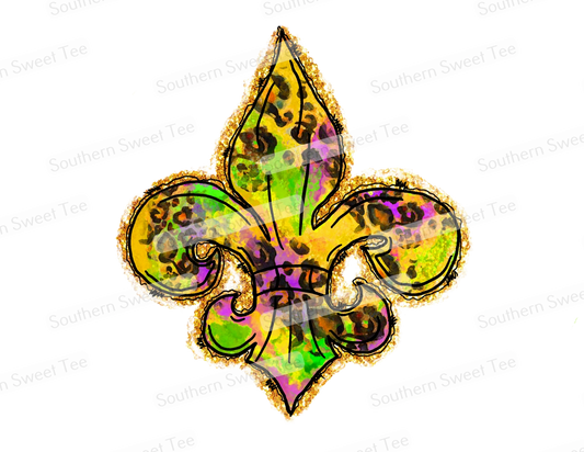 mardi gras fleur de lis .bnb