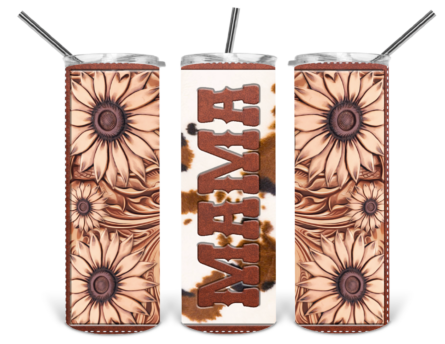 mama tooled leather tumbler .bnb