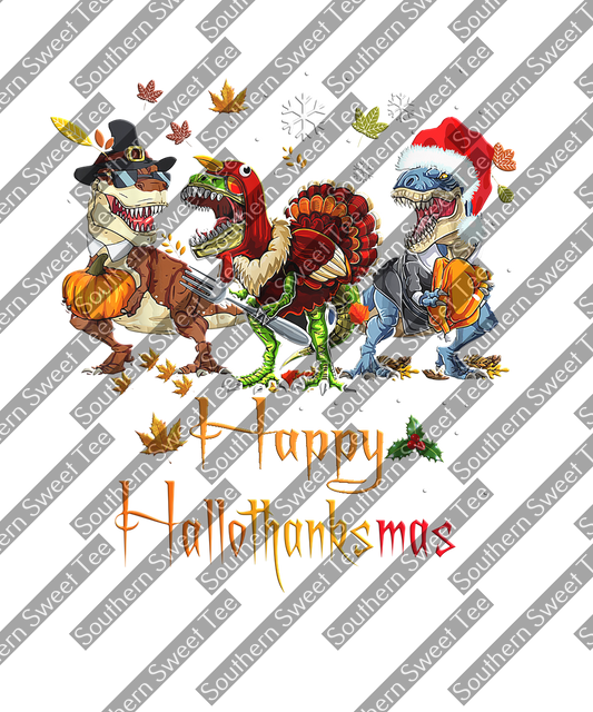 happy hallothanksmas dinosaurs .bnb