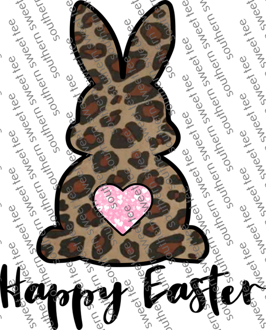 happy easter leopard bunny . bnb