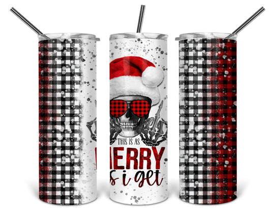 as merry as I get 20 oz tumbler .tld