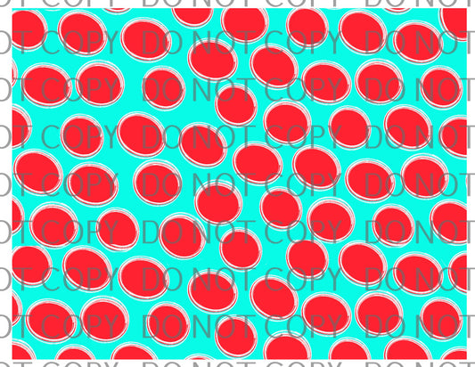 teal red dot pattern .tld