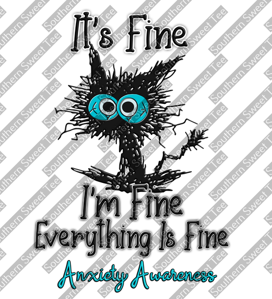 it's fine i'm fine anxiety awareness .bnb