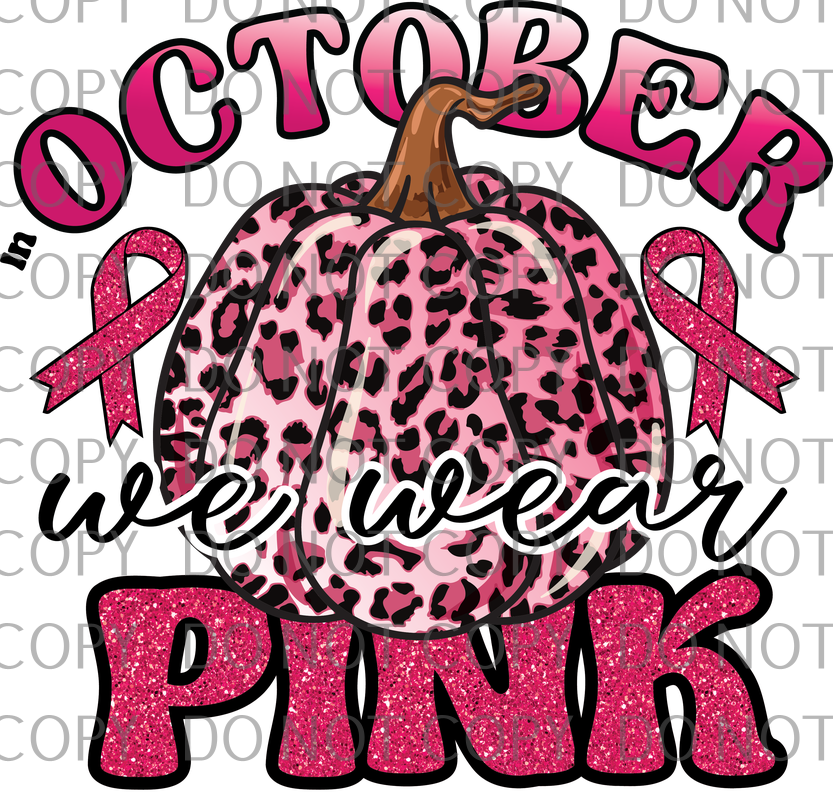 in October we wear pink leopard pumpkin .bnb