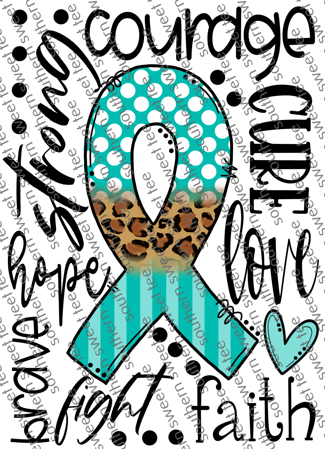 ovarian cancer awareness fight ribbon.et/oct1