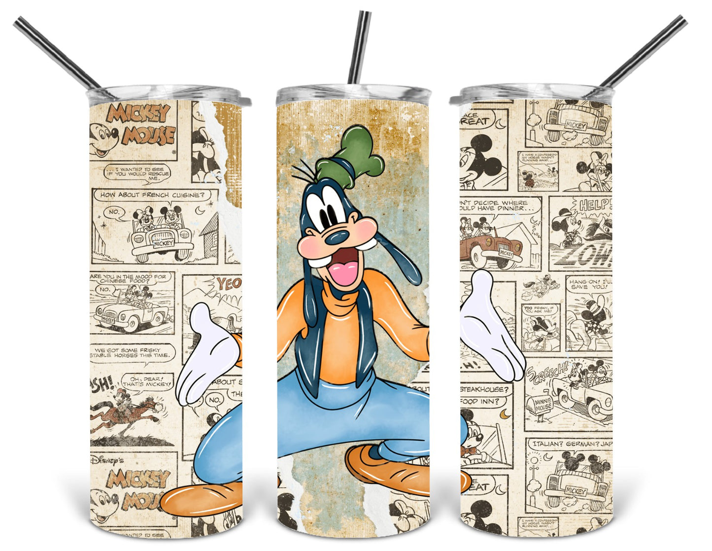 retro cartoon silly dog 20 oz tumbler .bnb