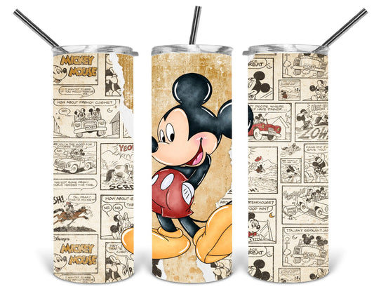 retro cartoon boy mouse 20 oz tumbler .bnb