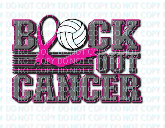 block out cancer with volleyball 3D .bnb