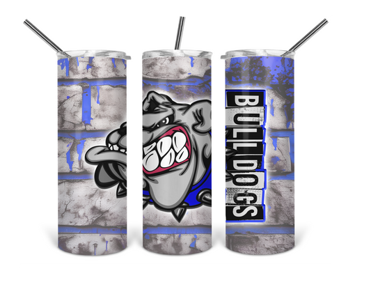 bulldogs with box font tumbler .bnb